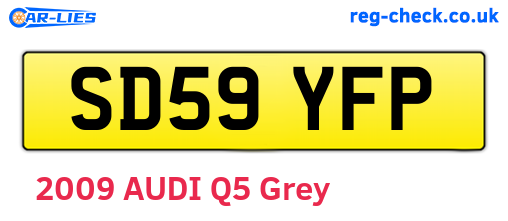 SD59YFP are the vehicle registration plates.