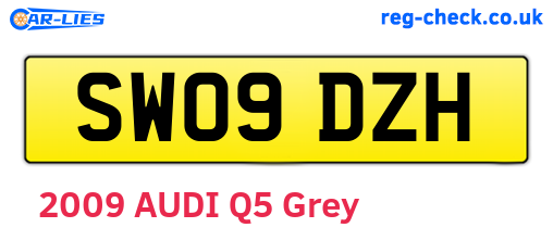 SW09DZH are the vehicle registration plates.