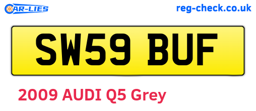 SW59BUF are the vehicle registration plates.