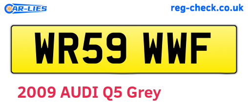 WR59WWF are the vehicle registration plates.