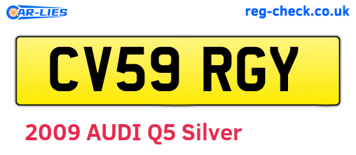 CV59RGY are the vehicle registration plates.