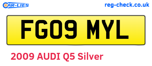 FG09MYL are the vehicle registration plates.