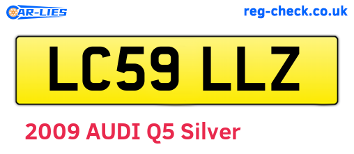 LC59LLZ are the vehicle registration plates.