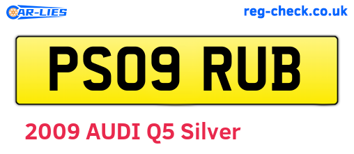 PS09RUB are the vehicle registration plates.