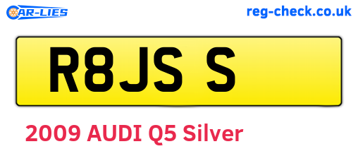R8JSS are the vehicle registration plates.