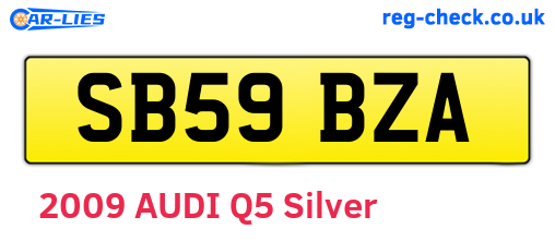 SB59BZA are the vehicle registration plates.