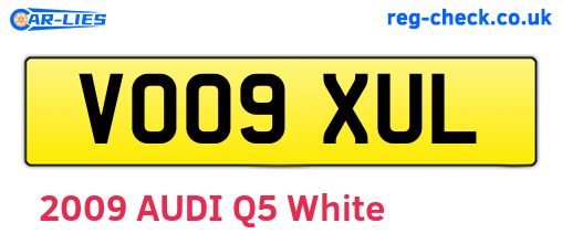 VO09XUL are the vehicle registration plates.