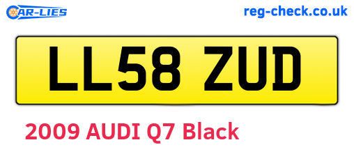 LL58ZUD are the vehicle registration plates.