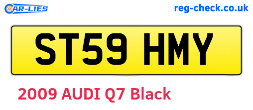 ST59HMY are the vehicle registration plates.