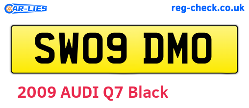 SW09DMO are the vehicle registration plates.