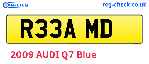 R33AMD are the vehicle registration plates.