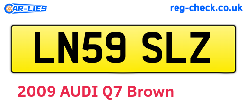 LN59SLZ are the vehicle registration plates.