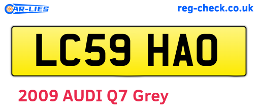 LC59HAO are the vehicle registration plates.