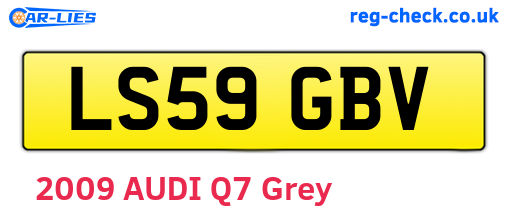 LS59GBV are the vehicle registration plates.