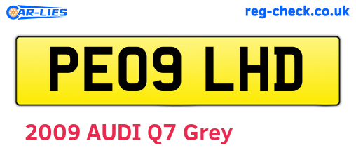 PE09LHD are the vehicle registration plates.