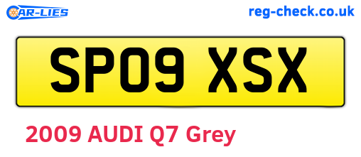 SP09XSX are the vehicle registration plates.