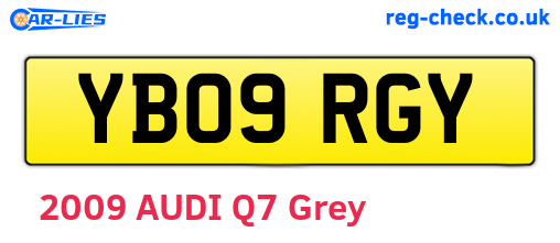 YB09RGY are the vehicle registration plates.