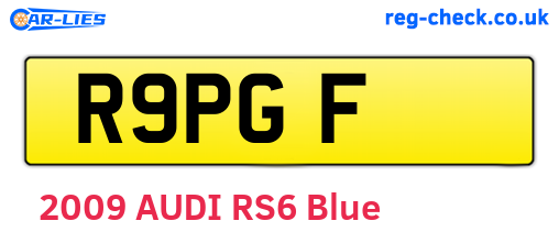 R9PGF are the vehicle registration plates.