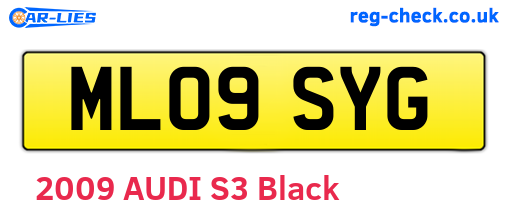ML09SYG are the vehicle registration plates.