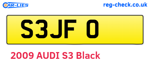 S3JFO are the vehicle registration plates.