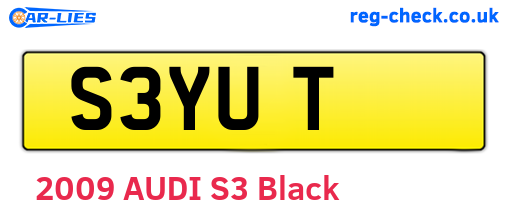 S3YUT are the vehicle registration plates.