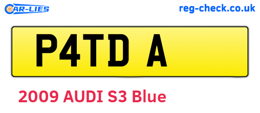 P4TDA are the vehicle registration plates.
