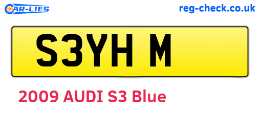 S3YHM are the vehicle registration plates.