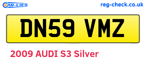 DN59VMZ are the vehicle registration plates.