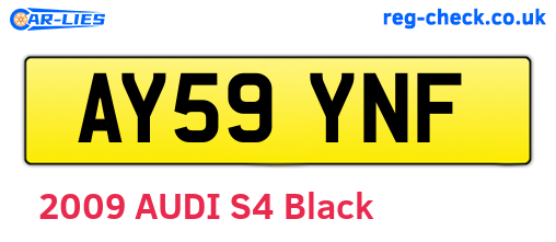 AY59YNF are the vehicle registration plates.