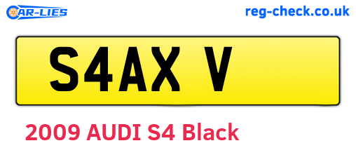 S4AXV are the vehicle registration plates.