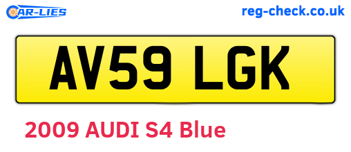AV59LGK are the vehicle registration plates.