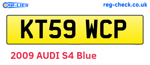 KT59WCP are the vehicle registration plates.