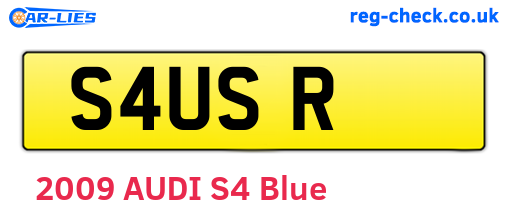 S4USR are the vehicle registration plates.