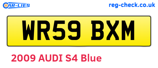 WR59BXM are the vehicle registration plates.