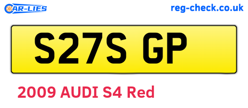S27SGP are the vehicle registration plates.