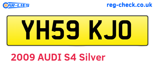YH59KJO are the vehicle registration plates.