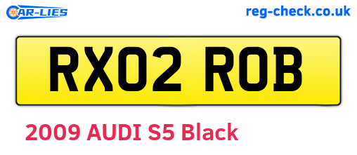 RX02ROB are the vehicle registration plates.