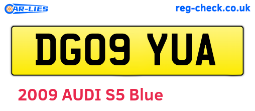 DG09YUA are the vehicle registration plates.