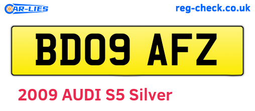 BD09AFZ are the vehicle registration plates.