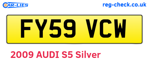 FY59VCW are the vehicle registration plates.