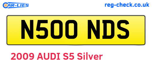 N500NDS are the vehicle registration plates.
