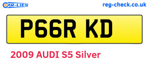 P66RKD are the vehicle registration plates.