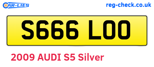 S666LOO are the vehicle registration plates.