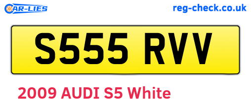 S555RVV are the vehicle registration plates.