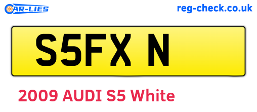 S5FXN are the vehicle registration plates.