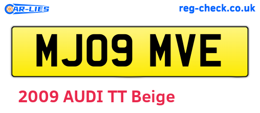 MJ09MVE are the vehicle registration plates.