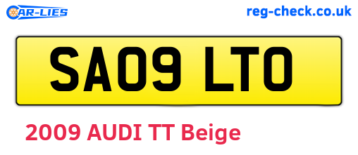 SA09LTO are the vehicle registration plates.