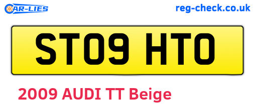 ST09HTO are the vehicle registration plates.