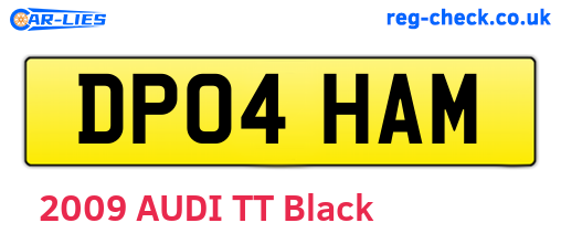 DP04HAM are the vehicle registration plates.