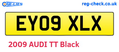 EY09XLX are the vehicle registration plates.